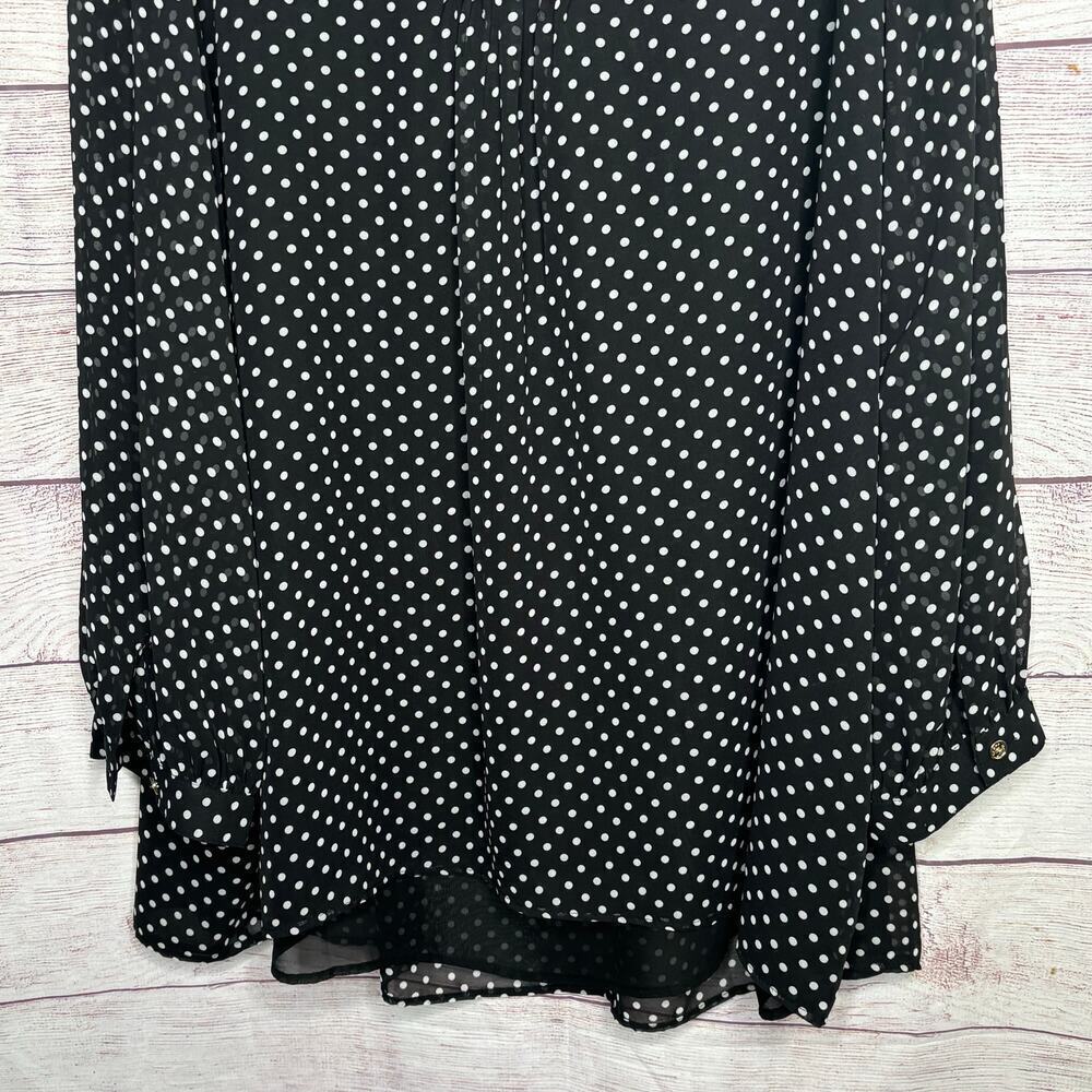 Tommy Hilfiger Plus Printed Pintucked Classic Polka Dot Georgette Top Size 4X - Picture 8 of 11